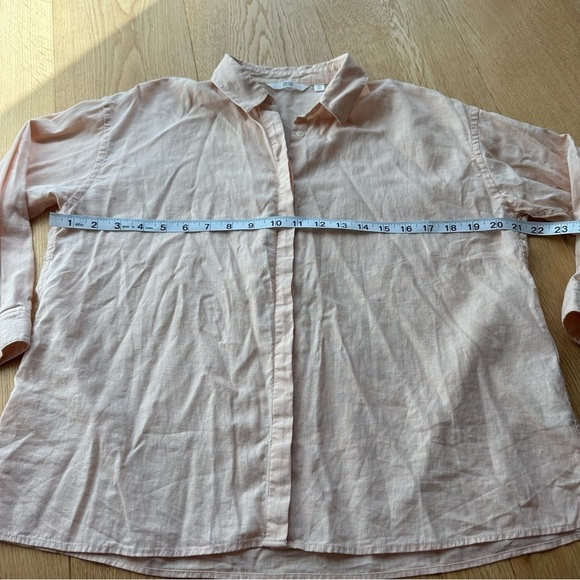 Uniqlo Linen Blend 3/4 Sleeve Pink Shirt  - XS - Picture 5 of 11